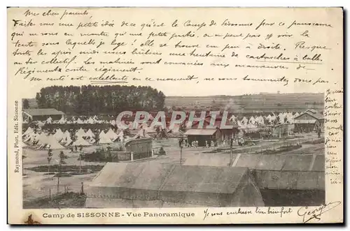 Cartes postales Camp de Sissonne Vue Panoramique Militaria