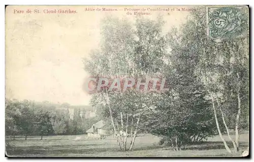 Cartes postales Parc de St Cloud Garches Allee de marnes Pelouse de Combleval et la maison du piqueur