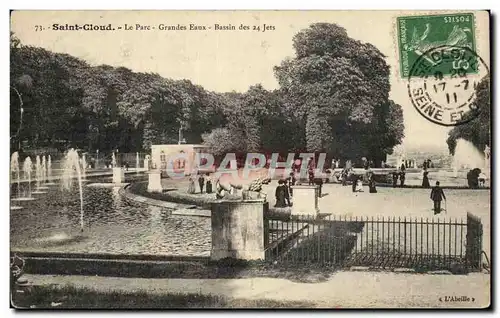 Cartes postales Saint Cloud Le Parc Grandes Eaux Bassin des 24 jets