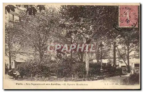 Cartes postales Paris Ses Squares et ses Jardins Square Montholon