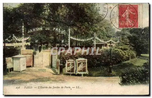 Cartes postales Paris L Entree du Jardin de Paris