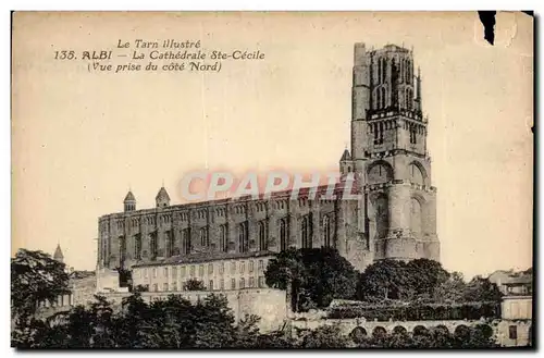 Cartes postales Le Tarn Illustre Albi La Cathedrale Ste Cecile (Vue prise du cote Nord)