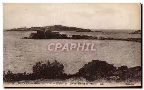 Cartes postales Hyeres Giens La Tour Fendue et I Ile du Grand Ribeaud