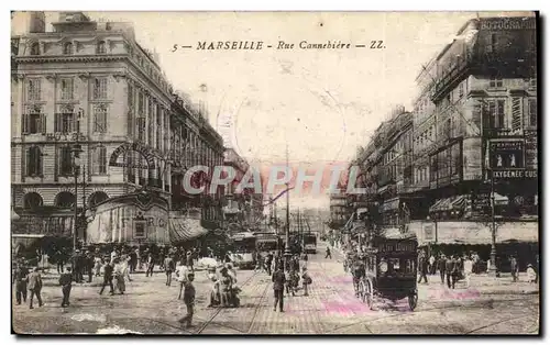 Cartes postales Marseille Rue Cannebiere