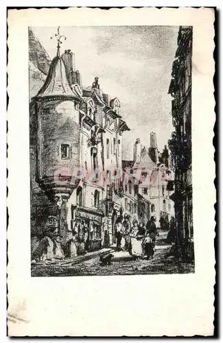 Cartes postales moderne Ancien Paris La Rue Hautefeuille en 1867