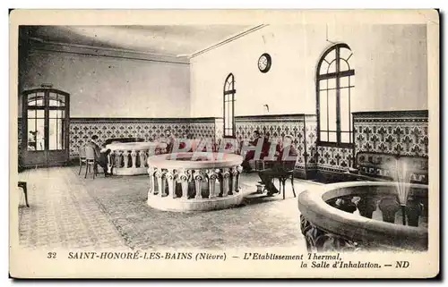 Cartes postales Saint Honore Les Bains (Nievre) L Etablissement Thermal la Salle d Inhalation