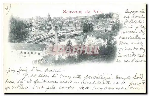 Cartes postales Souvenir de Vire carte 1899