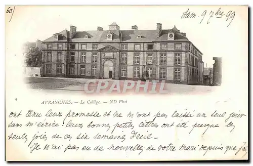 Ansichtskarte AK Avranches Le College carte 1899