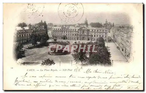 Cartes postales Caen La Place Royale carte 1899