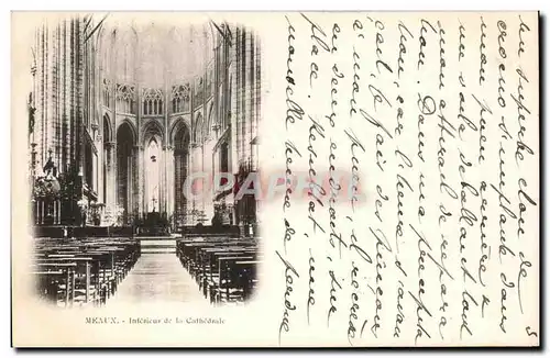 Ansichtskarte AK Meaux Interieur de la Cathedrale carte 1899