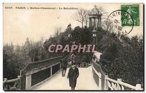 Cartes postales Paris Buttes Chaumont Le Belvedere