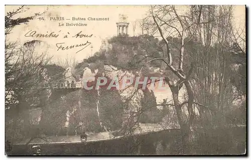 Cartes postales Paris Buttes Chaumont Le Belvedere