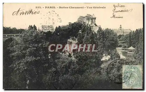 Ansichtskarte AK Paris Buttes Chaumont Vue Generale Mairie