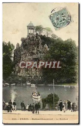 Cartes postales Paris Buttes Chaumont Le Rocher