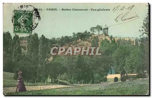 Ansichtskarte AK Paris Buttes Chaumont Vue generale