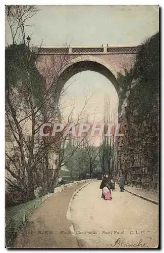 Ansichtskarte AK Paris Buttes Chaumont Pont fatal