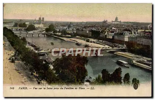 Cartes postales Paris Vue sur la Saine prise du Pavillon de Flore