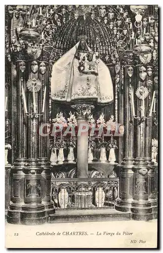 Ansichtskarte AK Cathedrale de Chartres La Vierge du Pilier