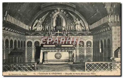 Ansichtskarte AK Cathedrale de Chartres Chapelle de Notre Dame Terre