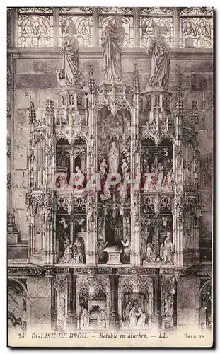 Cartes postales Eglise De Brou Retable en Marbre