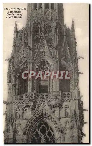 Cartes postales Chartres Cathedrale Clocher neuf