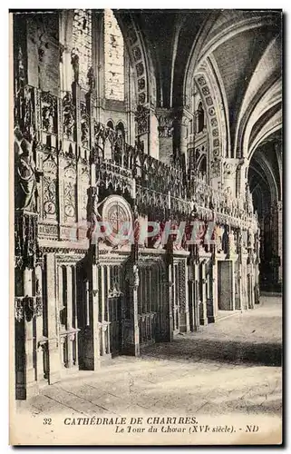 Cartes postales Cathedrale De Chartres Le Tour du Choeur