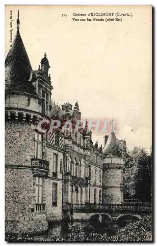 Cartes postales Chateau d Esclimont Vue sur les Fosses