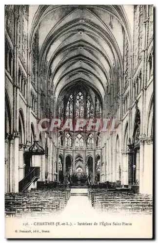 Cartes postales Chartres Interieur de l Eglise Saint Pierre