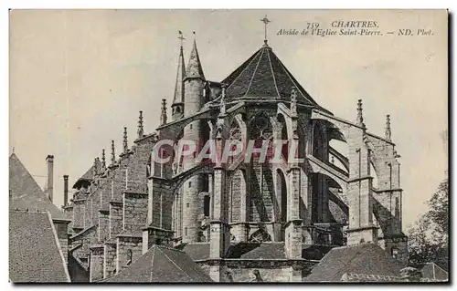 Cartes postales Chartres Abside de l Eglise Saint Pierre