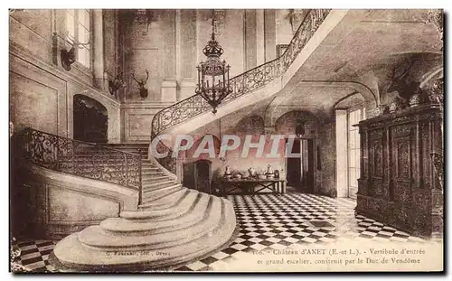 Ansichtskarte AK Chateau d Anet Vestibule d entree et grand escalier construit par le Duc de Vendome