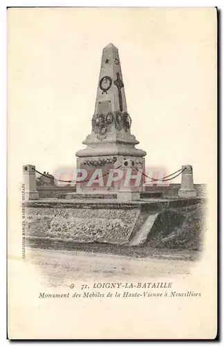 Ansichtskarte AK Loigny La Bataille monument des mobiles de la Haute vienne a Neuvilliers Militaria