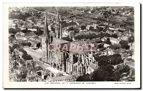 Cartes postales Vue Aerienne De La Cathedrale De Chartres