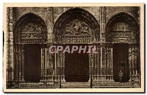 Ansichtskarte AK Chartres La Cathedrale Le Grand Portail