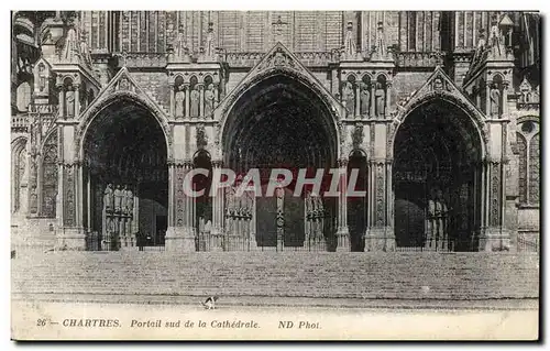 Ansichtskarte AK Chartres Portail sud de la Cathedrale