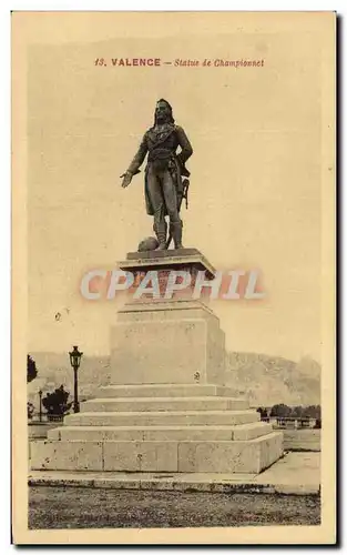 Cartes postales Valence Statue de Championnet