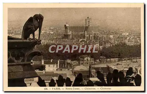 Cartes postales Paris Notre Dame Chimeres