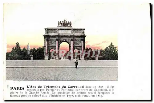 Ansichtskarte AK Paris L Arc de Triomphe du Carrousel Louvre