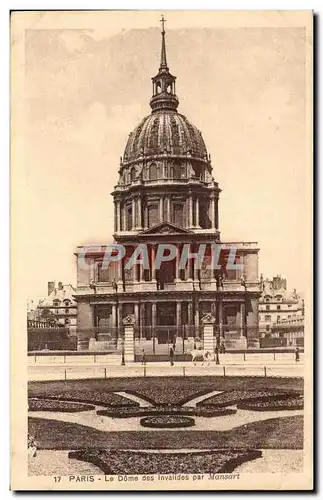 Cartes postales Paris Le Dome des invalides par Mansart