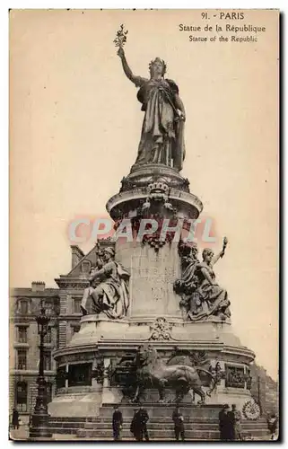 Ansichtskarte AK Paris Statue de la Republique Lion