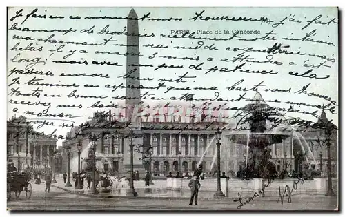 Cartes postales Paris Place de la Concorde