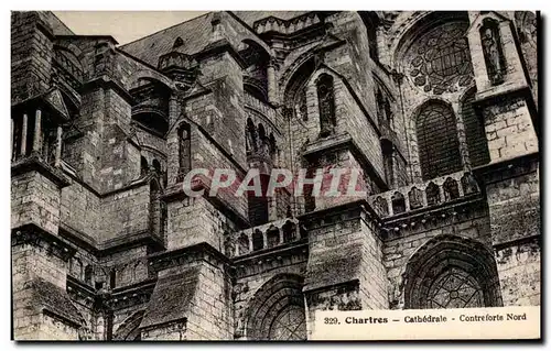 Ansichtskarte AK Chartres Cathedrale Contreforts Nord