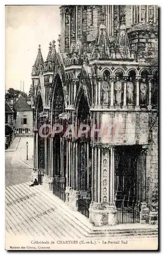 Cartes postales Cathdrale de Chartres Le Portail Sud