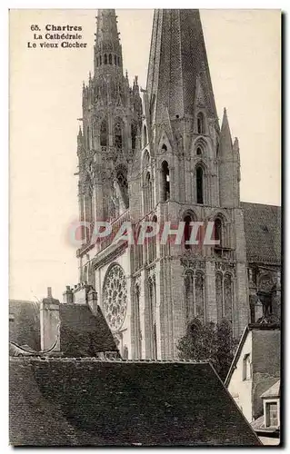 Cartes postales Chartres La Cathedrale Le vieux Clocher