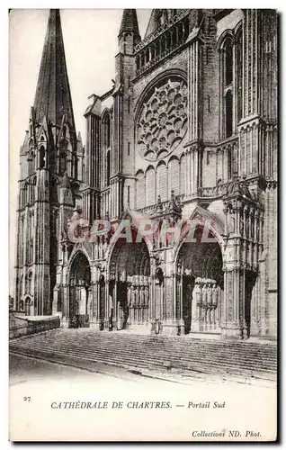 Cartes postales Cathedrale De Chartres Portail Sud