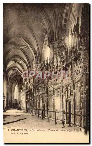 Cartes postales Chartres la Cathedrale cloture du choeur