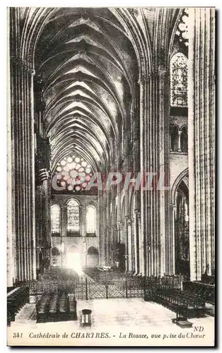 Ansichtskarte AK Cathedrale de Chartres La Rosace vue prise du Choeur