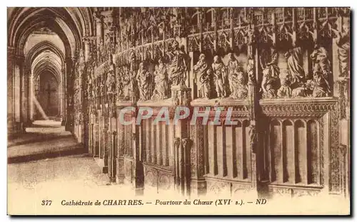 Ansichtskarte AK Cathedrale de Chartres Pourtour du Choeur