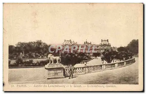 Ansichtskarte AK Paris Jardin du Luxembourg et le Senat