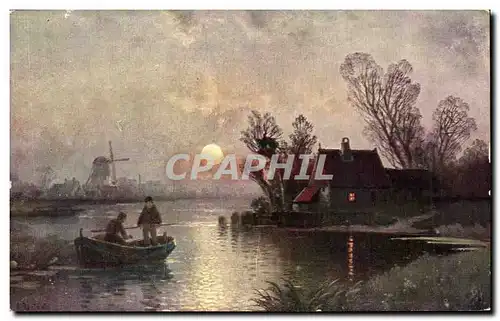 Cartes postales Au bord de l eau Winmill Moulin