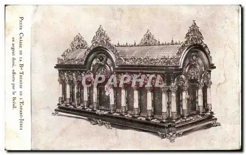 Cartes postales Petite chasse Therese de l enfant Jesus en argent offerte par le bresil